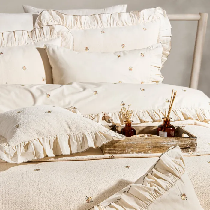 Lottie Nakışlı Pike Takımı / Cappuccino - 3