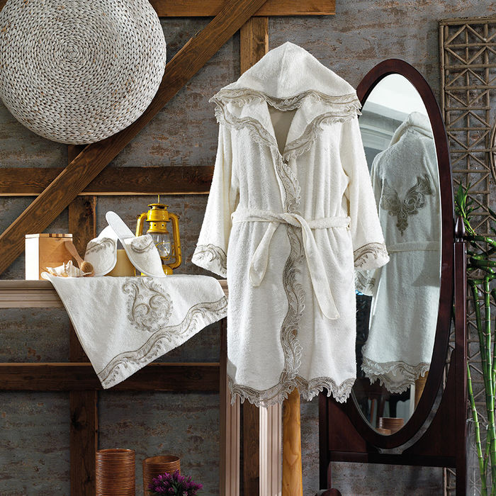 Marakesh Kadın Balayı Bornoz Seti - 1