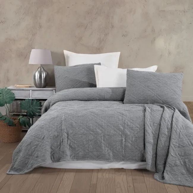 Melba Çift Kişilik Yatak Örtüsü Takımı / Antrasit - 1