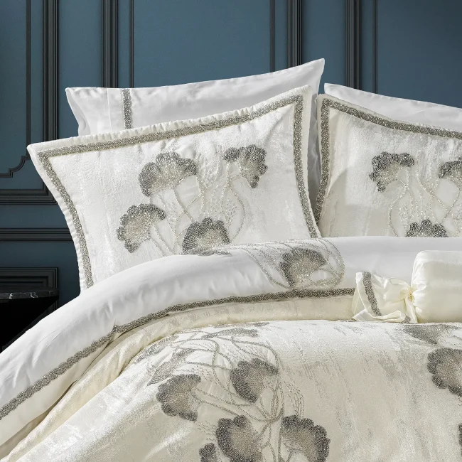 Mila 11 Parça Yatak Seti / Krem - Zebra Casa (1)