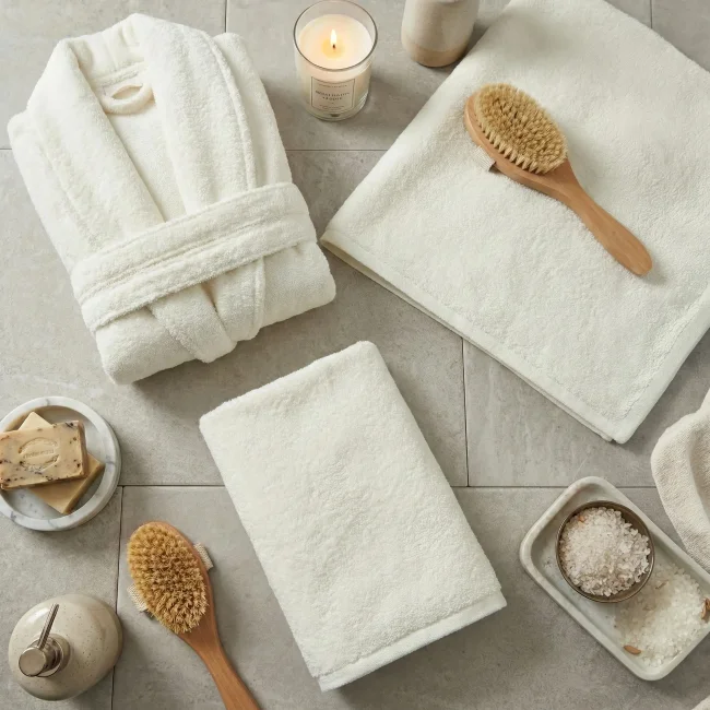 Mila 6 Parça Bambu Aile Bornoz Seti / Krem - Antrasit - 4