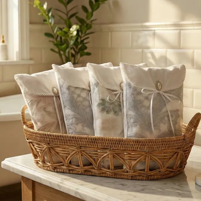 Mila Çeyizlik Keseli Havlu - 4