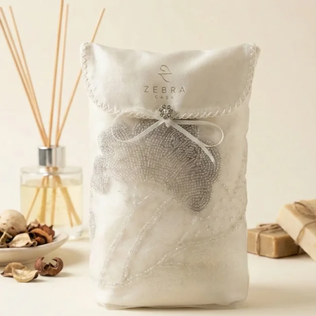 Mila Çeyizlik Keseli Havlu - 1