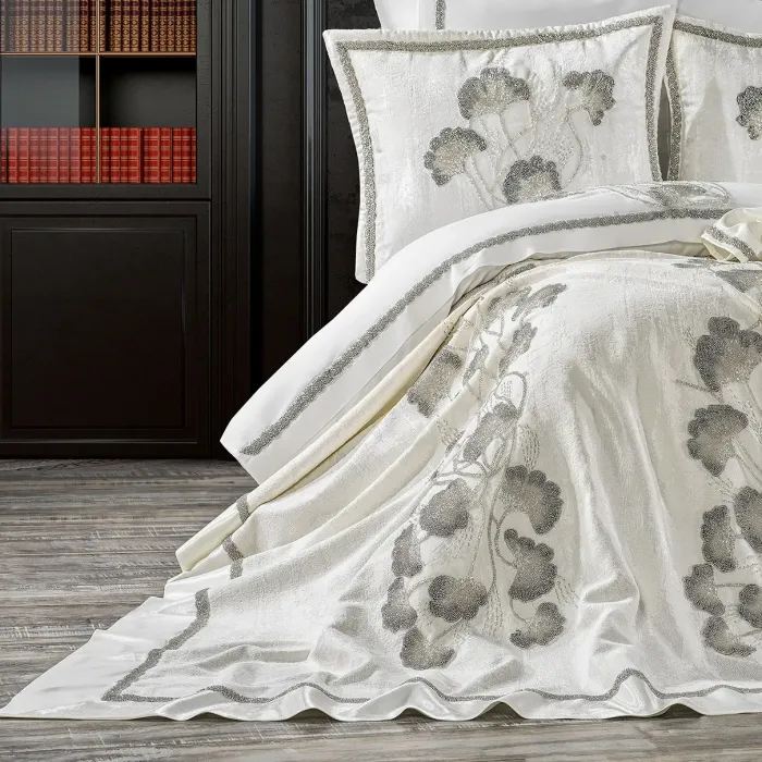 Mila Çift Kişilik Pike Seti / Krem - 3