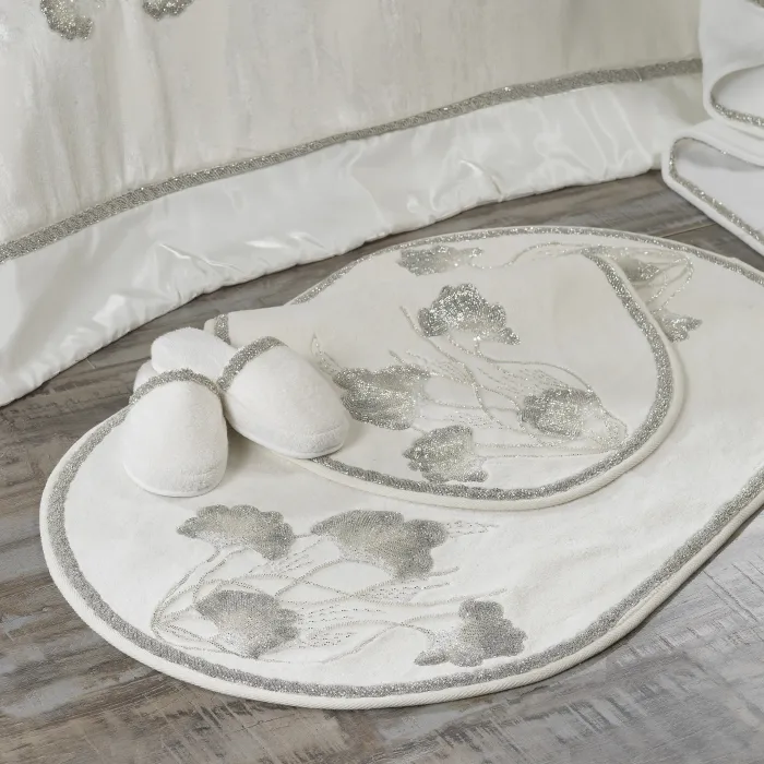 Mila İkili Oval Paspas Takımı / Krem - 1