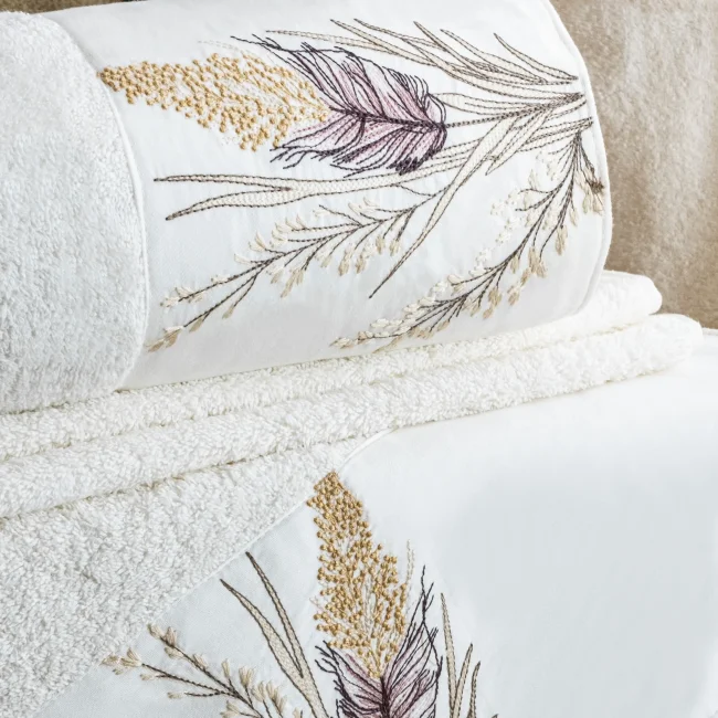 Myra 6 Parça Pamuk Nakışlı Aile Bornoz Seti - 7