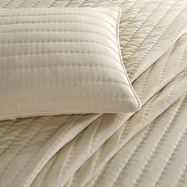 Nelda Çift Kişilik Yatak Örtüsü Seti / Bej - Zebra Casa (1)