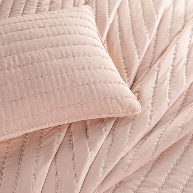 Nelda Çift Kişilik Yatak Örtüsü Seti / Pudra - Zebra Casa (1)