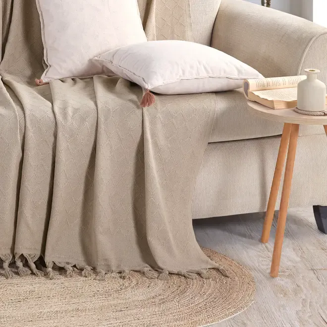Noble 200x230cm Koltuk Örtüsü / Bej - 5