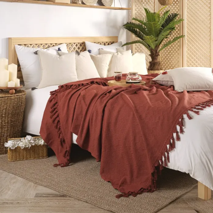 Noble 200x230cm Koltuk Örtüsü / Kiremit - 3