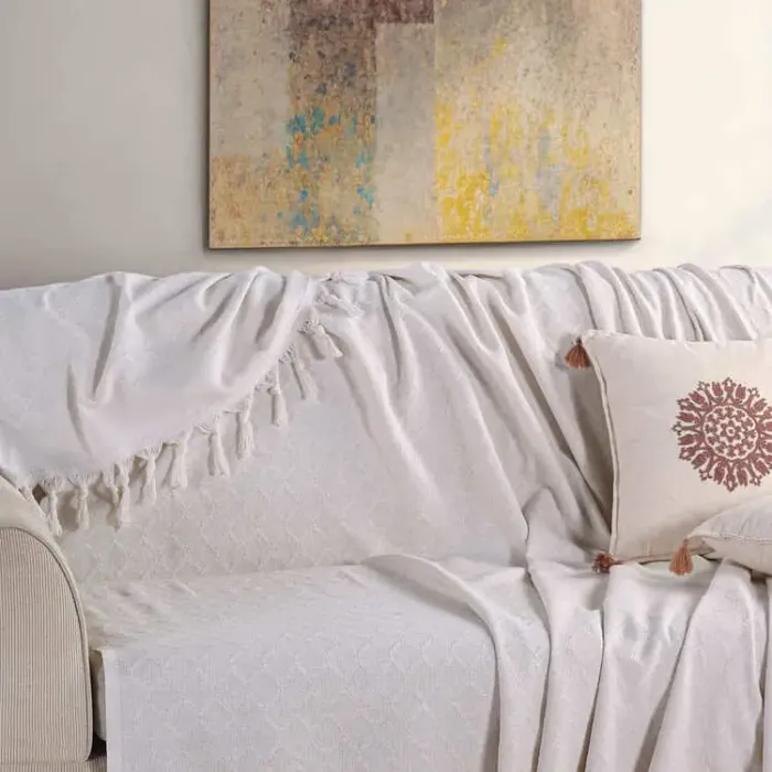 Noble 200x230cm Koltuk Örtüsü / Ekru - 4