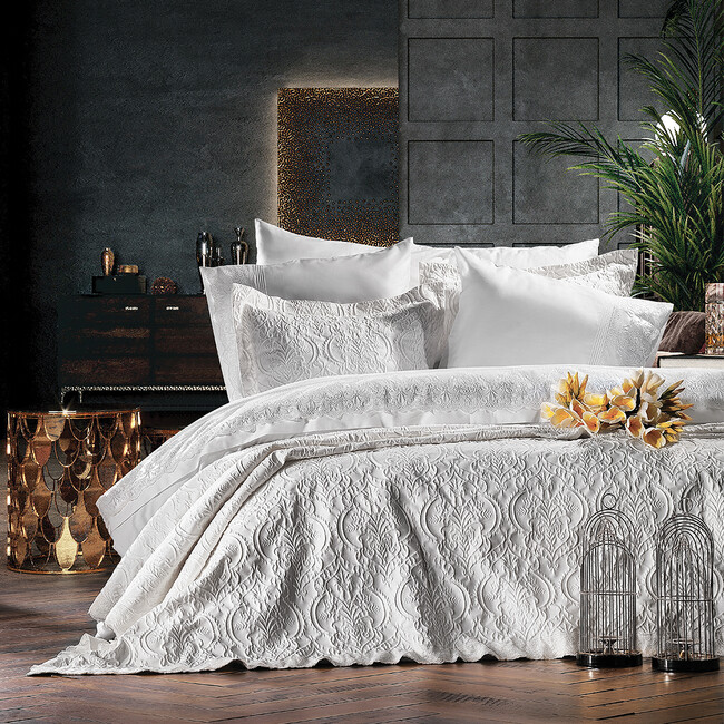 Zebra Casa - Norsia Ecru Bedding Set with Duvet Cover