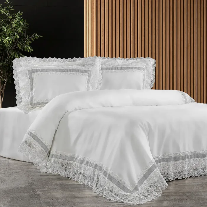 Ophelia 6 Parça Dantelli Nevresim Takımı - 1