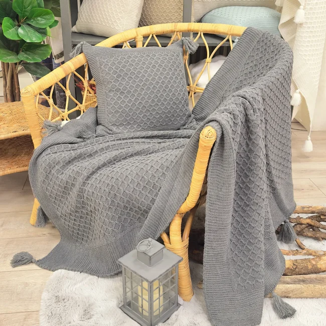 Orion Kırlentli Tv Battaniyesi / Antrasit - Zebra Casa (1)