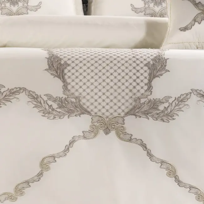 Ornella 4 Prc. Bedspread / Ecru - Silver - 4