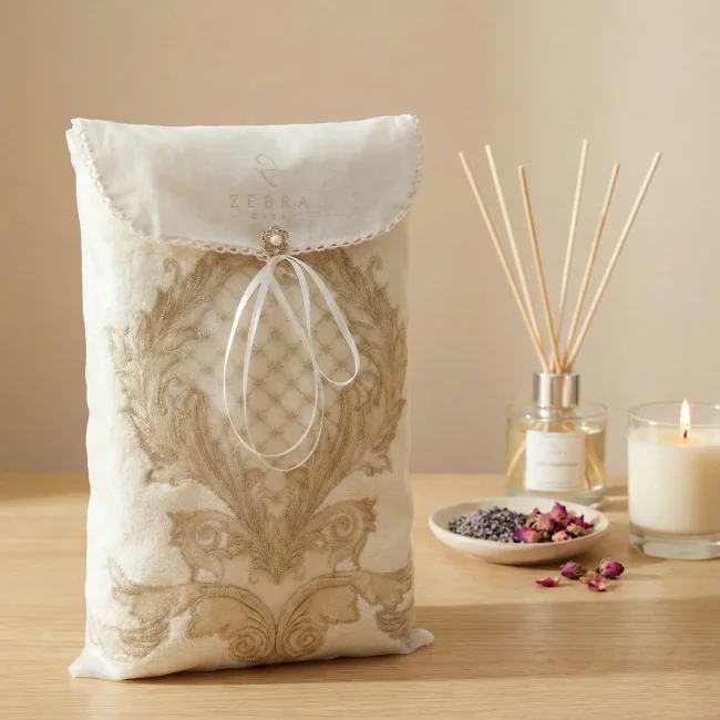 Ornella Çeyizlik Keseli Havlu / Cappuccino - 2