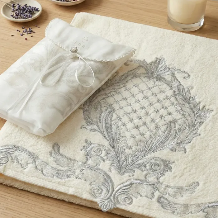 Ornella Çeyizlik Keseli Havlu / Gri - 1
