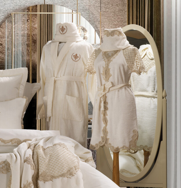 Ornella Kadın Balayı Bornoz Seti - Zebra Casa