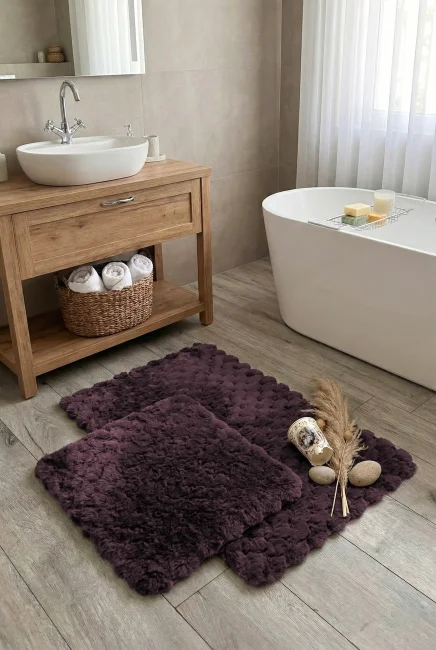 Pansy 2'li Paspas Takımı / Mürdüm - Zebra Casa