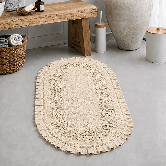 Parisa %100 Pamuk 80x120 Banyo Paspası – Bej