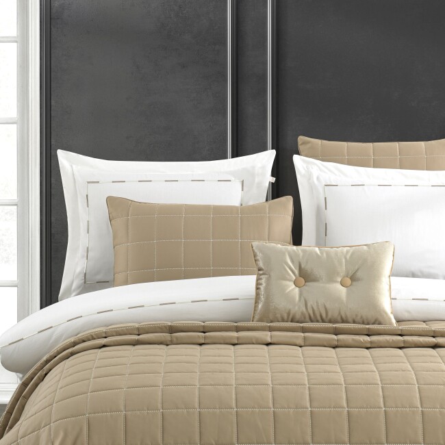 Peony 10 Parça Yatak Örtüsü Seti / Bej - Zebra Casa (1)