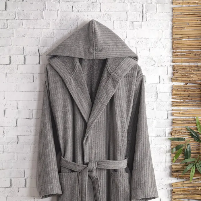 Pia Pamuklu Bornoz / Antrasit - 2