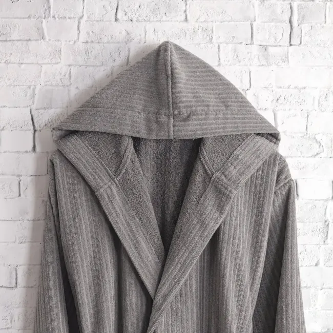 Pia Pamuklu Bornoz / Antrasit - 5