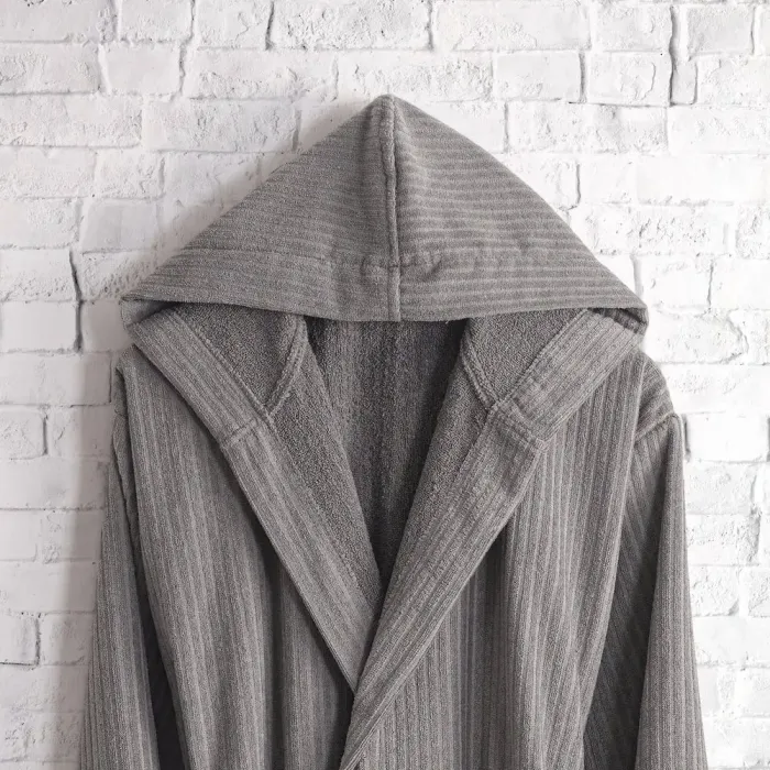 Pia Pamuklu Bornoz / Antrasit - 5