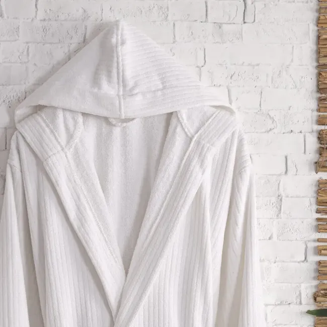 Pia Pamuklu Bornoz / Beyaz - 4