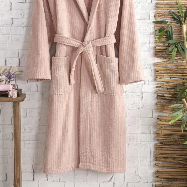 Pia Pamuklu Bornoz / Pudra - 3