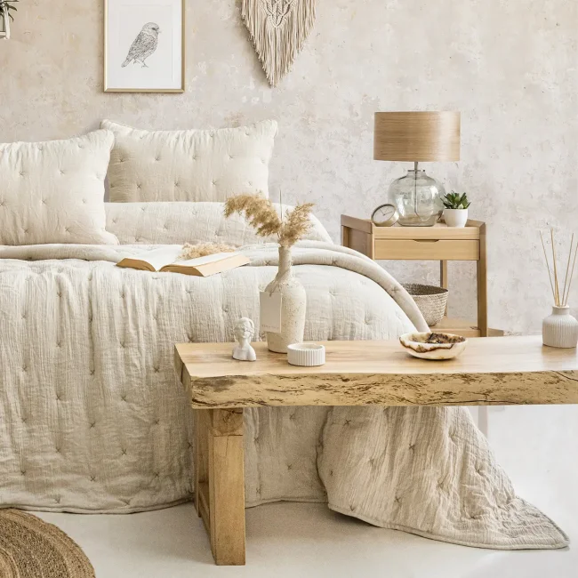 Rita Çift Kişilik Yatak Örtüsü Takımı / Bej - Zebra Casa (1)