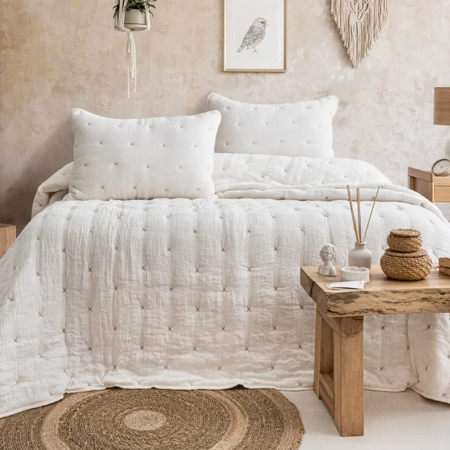 Rita Çift Kişilik Yatak Örtüsü Takımı / Krem - Zebra Casa