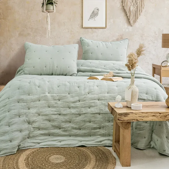 Rita Çift Kişilik Yatak Örtüsü Takımı / Mint