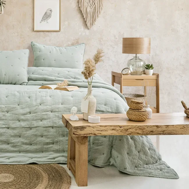 Rita Tek Kişilik Yatak Örtüsü Takımı / Mint - Zebra Casa (1)