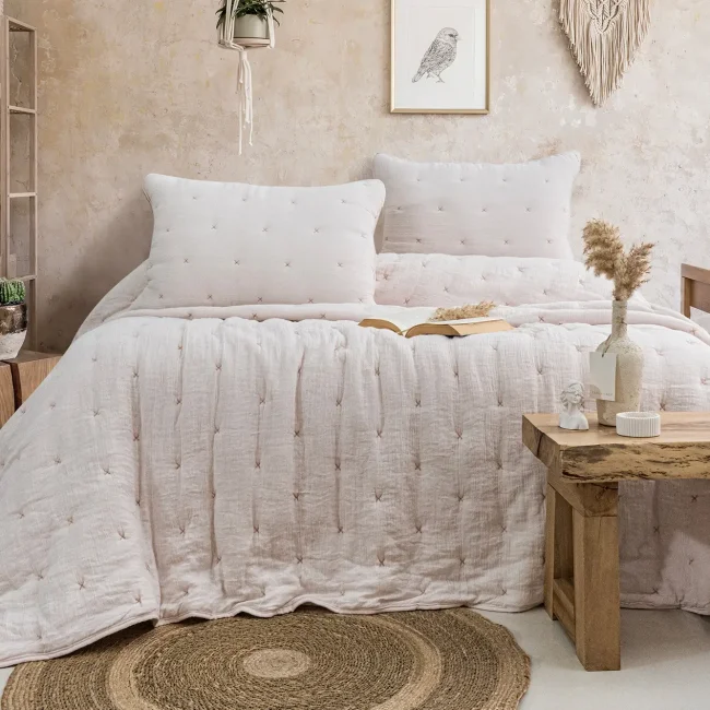 Rita Tek Kişilik Yatak Örtüsü Takımı / Pudra