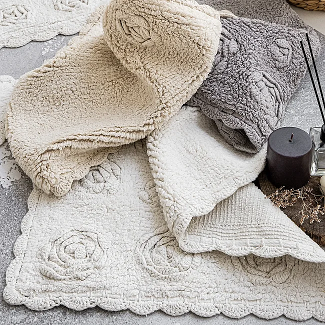 Rosette %100 Pamuk 2’li Banyo Paspas Takımı – Bej - 4