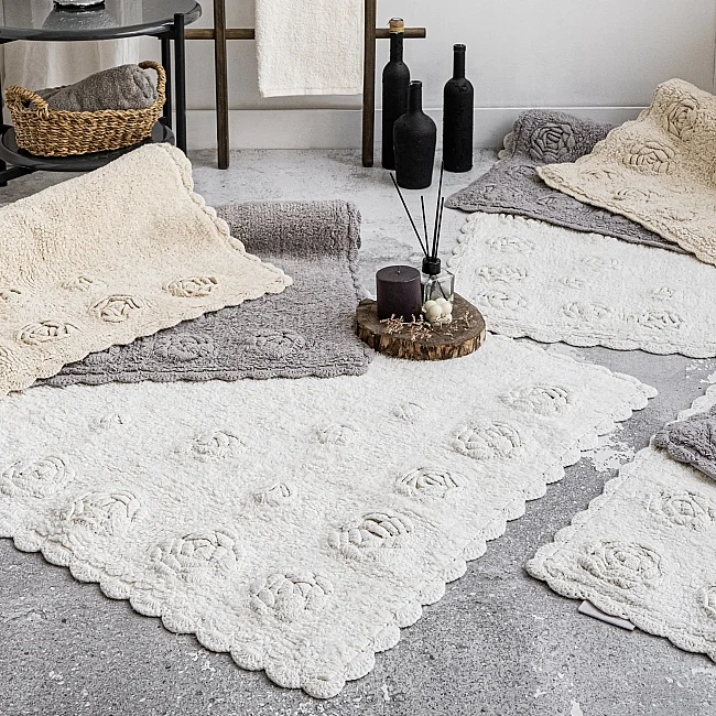 Rosette %100 Pamuk 80x120 Banyo Paspası – Bej - 2