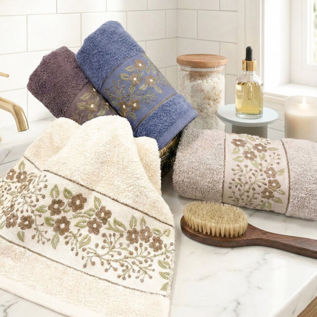 Spring 4'lü Havlu Seti 50x90cm - Zebra Casa (1)