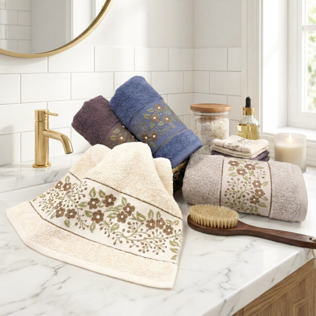 Spring 4'lü Havlu Seti 50x90cm - Zebra Casa