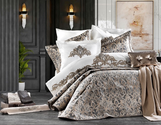 Azur Cappuccino/Burgundy Blue 24 Pcs Premium Wedding Set Zebra Casa