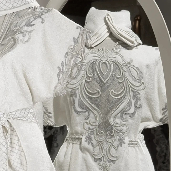 Tiara Kadın Balayı Bornoz Seti / Gri  - 4