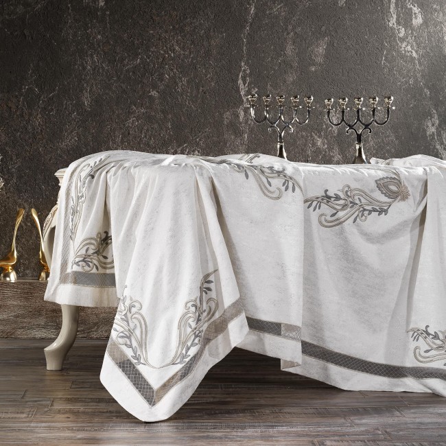 Tiara Masa Örtüsü / Gri̇ - Zebra Casa