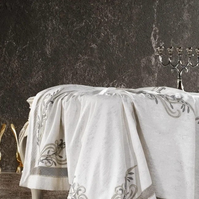 Tiara Masa Örtüsü / Gri̇ - Zebra Casa (1)