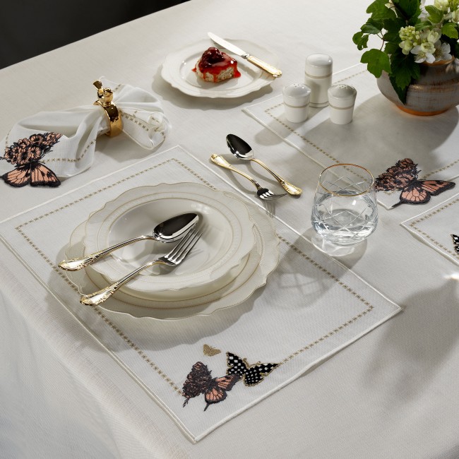 Unique 2'li Peçete Krem-Pudra - Zebra Casa (1)