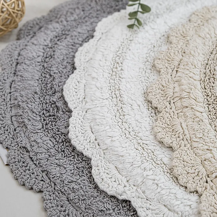 Marisol %100 Pamuk 80x120 Banyo Paspası – Krem - 3