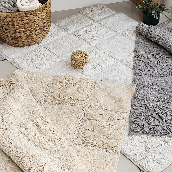 Vania %100 Pamuk 80x120 Banyo Paspası – Krem - 4