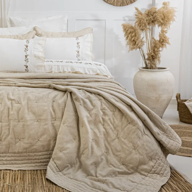 Wendy Çift Kişilik Nevresimli Yatak Örtüsü Seti / Bej - 3