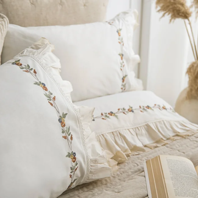 Wendy Çift Kişilik Nevresimli Yatak Örtüsü Seti / Bej - 6