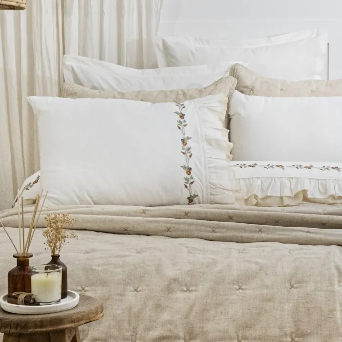 Wendy Çift Kişilik Nevresimli Yatak Örtüsü Seti / Bej - 4