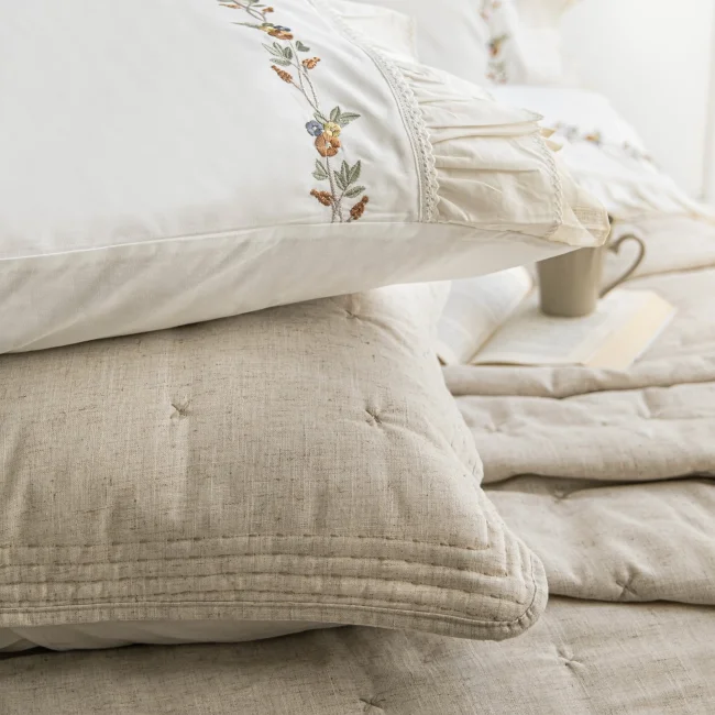 Wendy Çift Kişilik Nevresimli Yatak Örtüsü Seti / Bej - 6